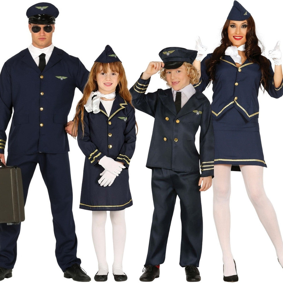 Stewardess und Pilot Gruppenkostüme