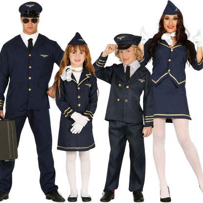 Stewardess und Pilot Gruppenkostüme