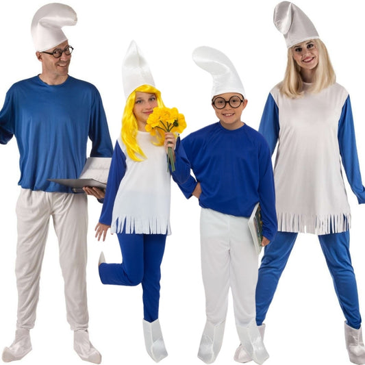 Blau Weiss Zwerg Gruppenkostüme
