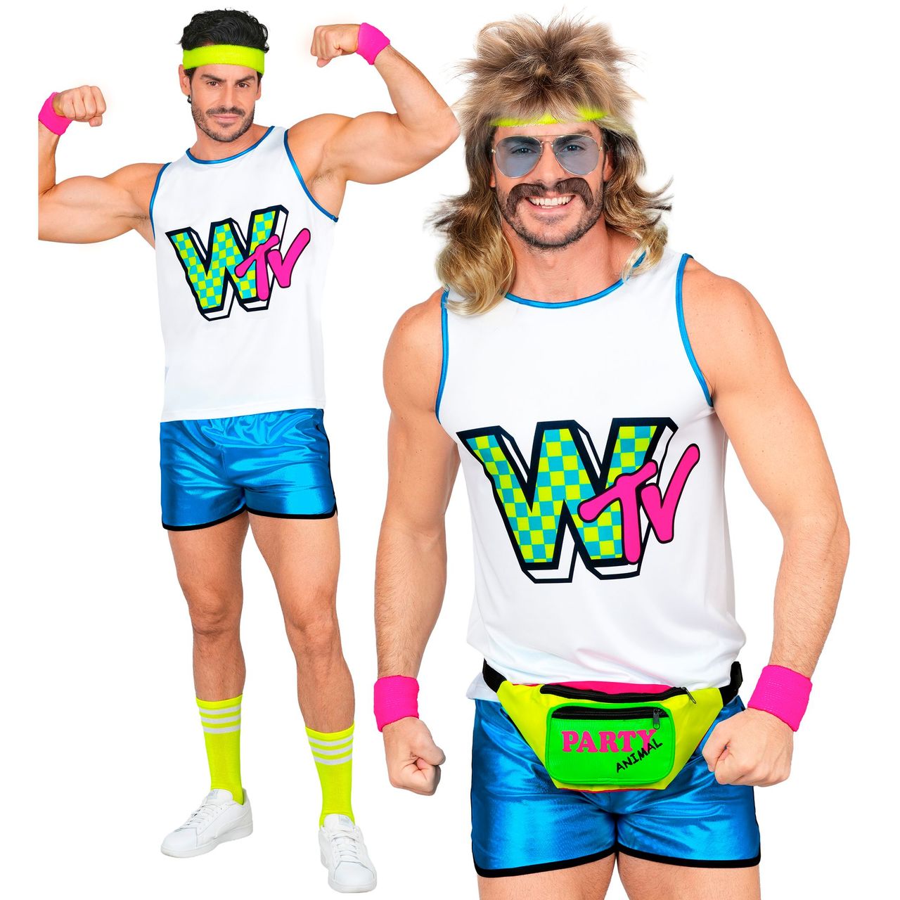 Aerobic-Kostüm der 80er-Jahre für Herren
