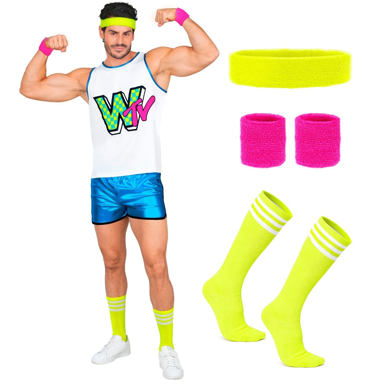 Aerobic-Kostüm der 80er-Jahre für Herren