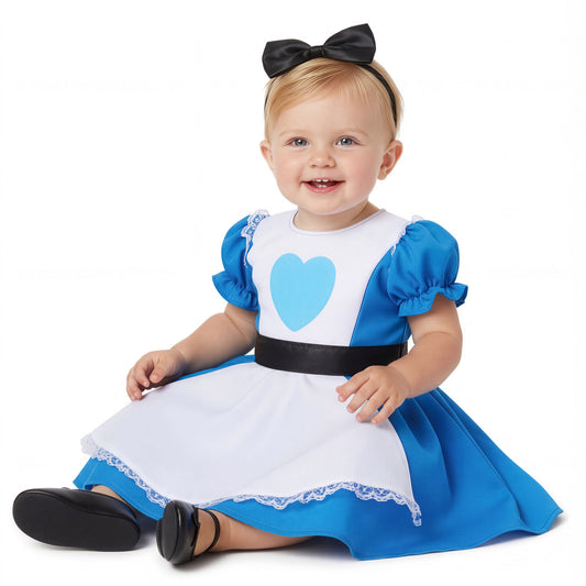 Blaues Alice im Wunderland-Kostüm für Babys