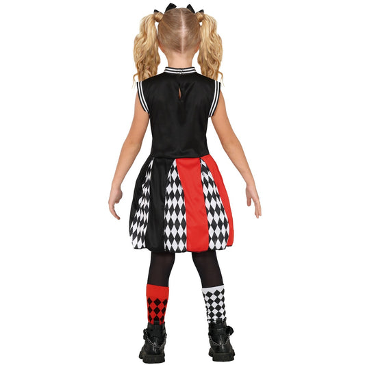 Harlekin Cheerleader Kostüm für Mädchen