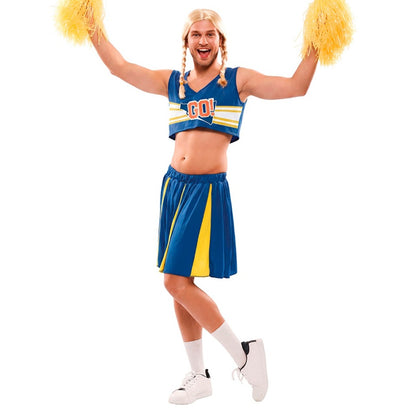 Cheerleader Blau Kostüm für Herren