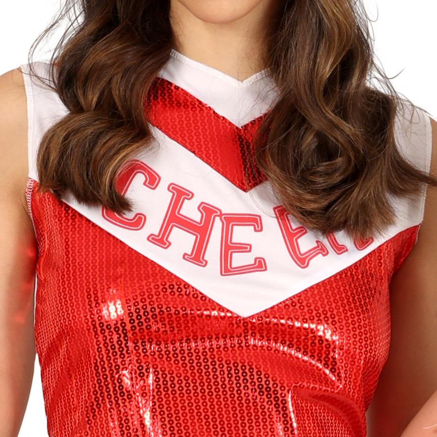 Cheerleader-Kostüm mit Pailletten für Damen