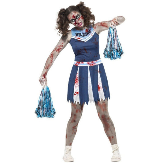 Zombie-Pom-Pom-Cheerleader-Kostüm für Damen