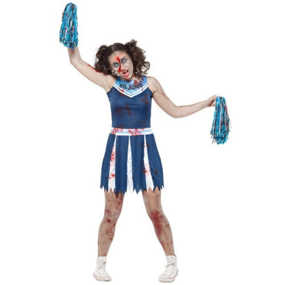 Zombie-Pom-Pom-Cheerleader-Kostüm für Damen