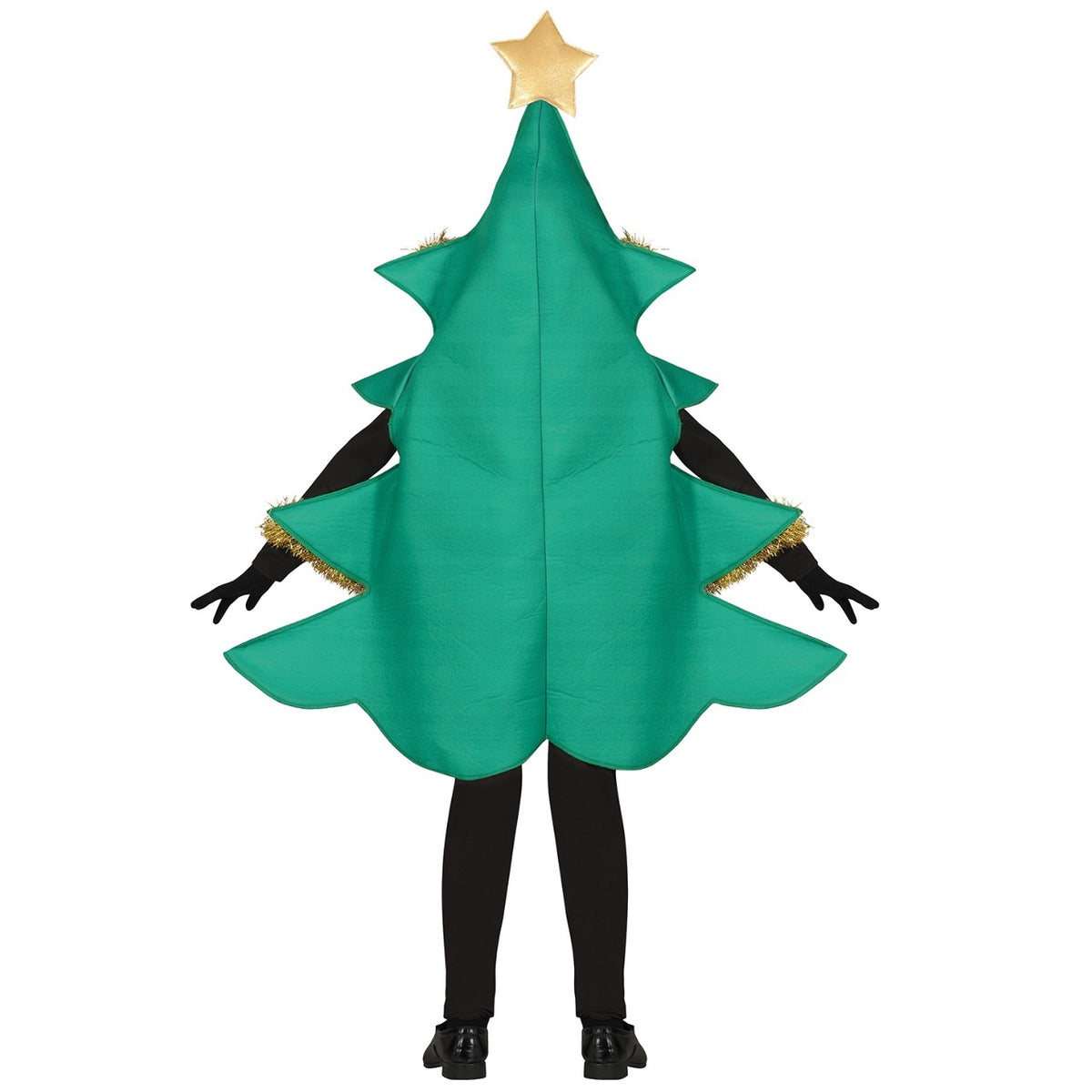 Grünes Kostüm Mit Maske EraSpooky Weihnachtsbaum Kostüm Für Erwachsene – Grüner Polyschaum-Anzug Mit Maske, Ornamenten & Stern, Einheitsgröße 161 Cm