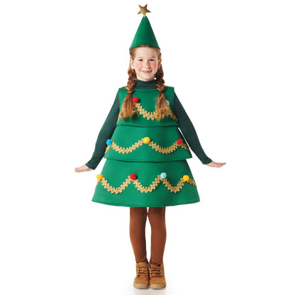 Dekorierter Weihnachtsbaum-Kostüm für Kinder
