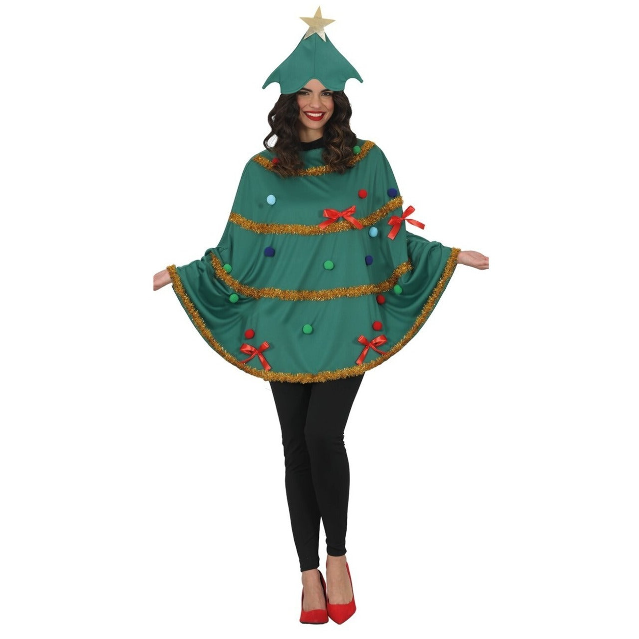 Weihnachtsbaum-Poncho-Kostüm für Erwachsene
