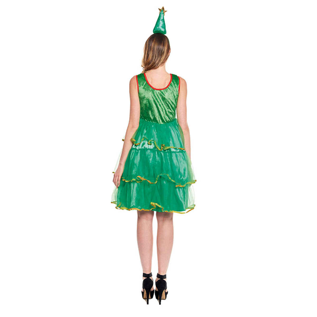 Grünes Weihnachtsbaum-Kostüm für Damen