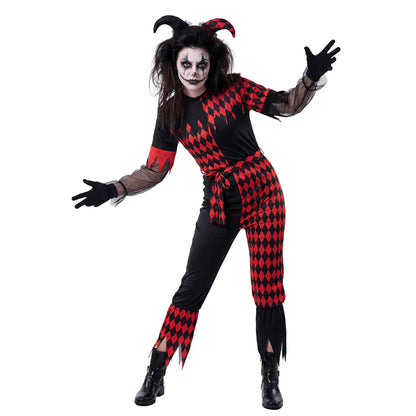 Böses Harlekin Kostüm für Damen