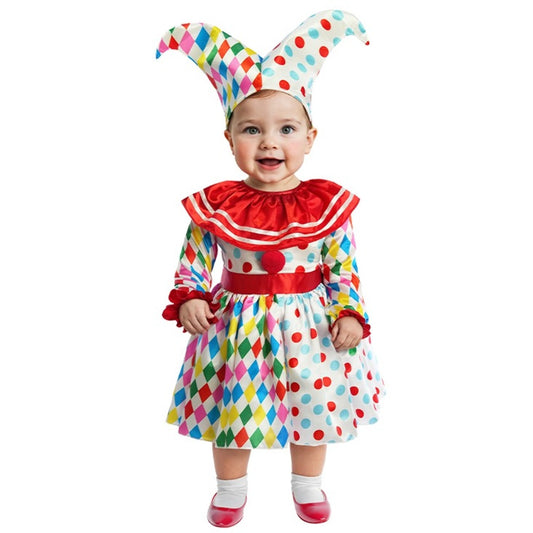 Arlekin-Kleid mit Punkten Kostüm für Babys