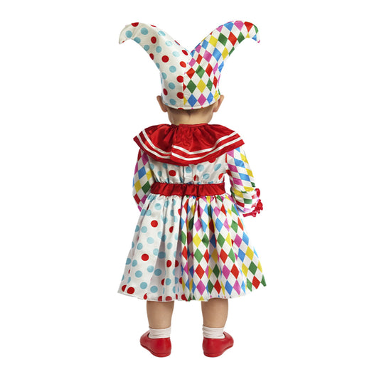 Arlekin-Kleid mit Punkten Kostüm für Babys