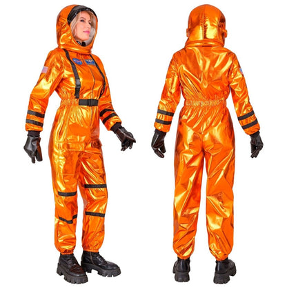 Astronautin Space Orange Kostüm für Damen