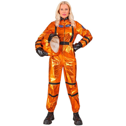 Astronautin Space Orange Kostüm für Damen
