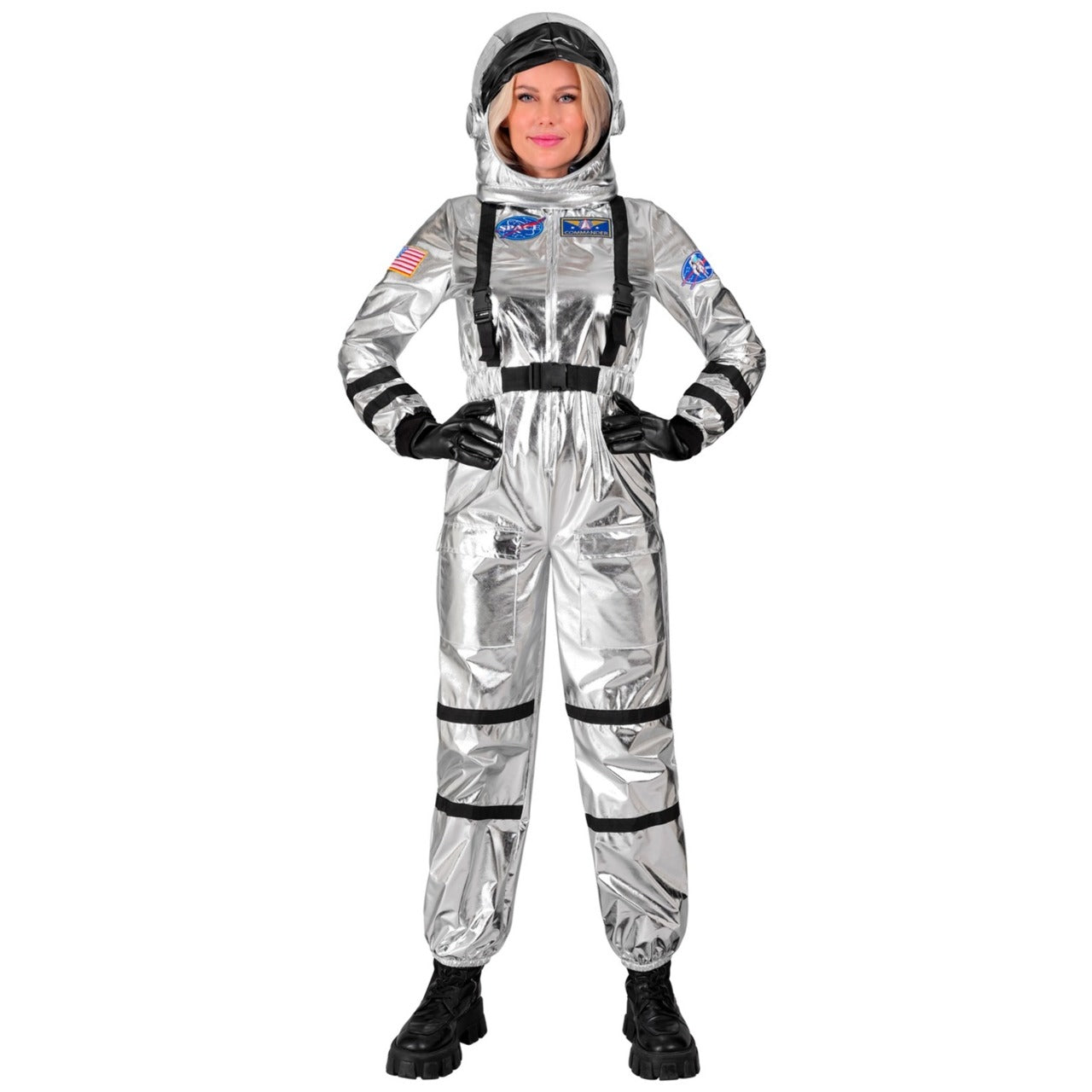 Astronautin Space Silber Kostüm für Damen