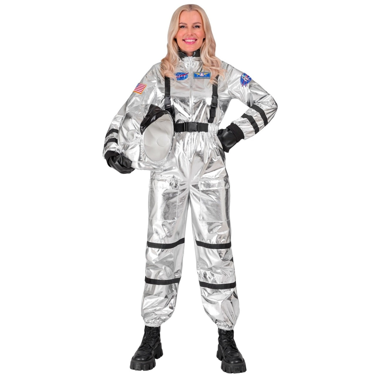 Astronautin Space Silber Kostüm für Damen