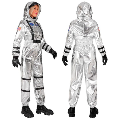 Astronautin Space Silber Kostüm für Damen