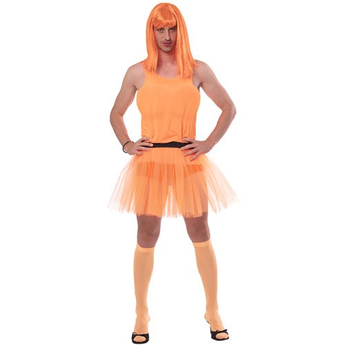 Orangefarbenes Ballerina-Kostüm für Herren