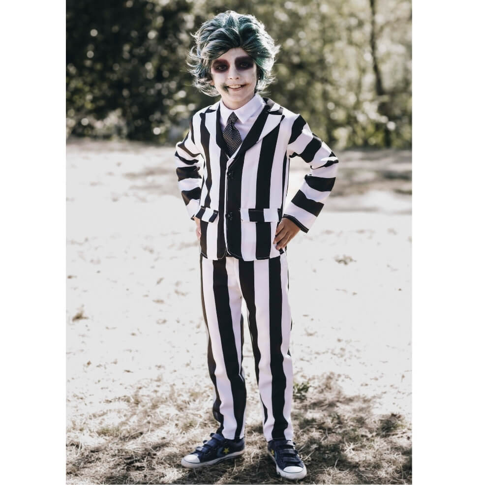 Beetlejuice Streifen Kostüm für Jungen