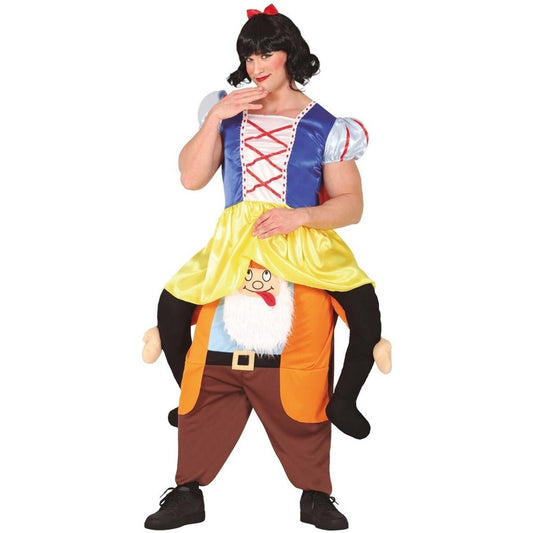 Lustiges „Schneewittchen auf dem Zwerg“ Kostüm für Erwachsene