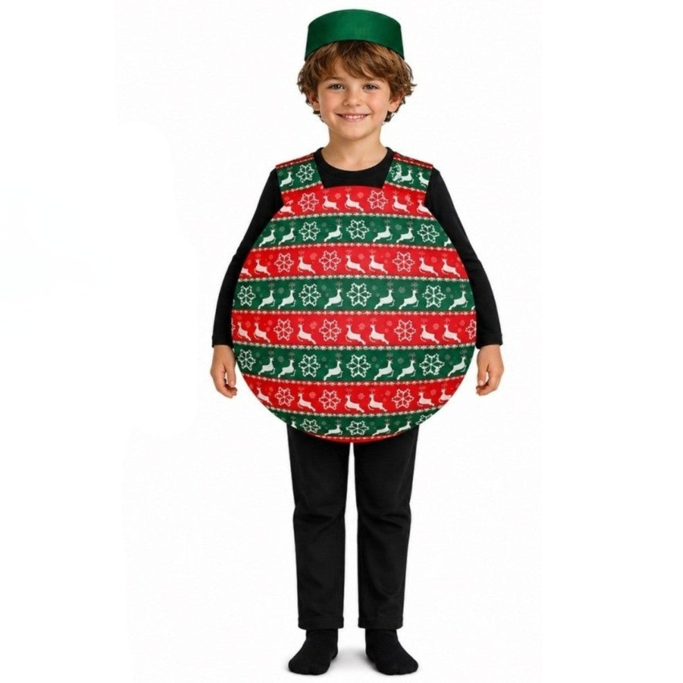 Rentier-Weihnachtskugel-Kostüm für Kinder