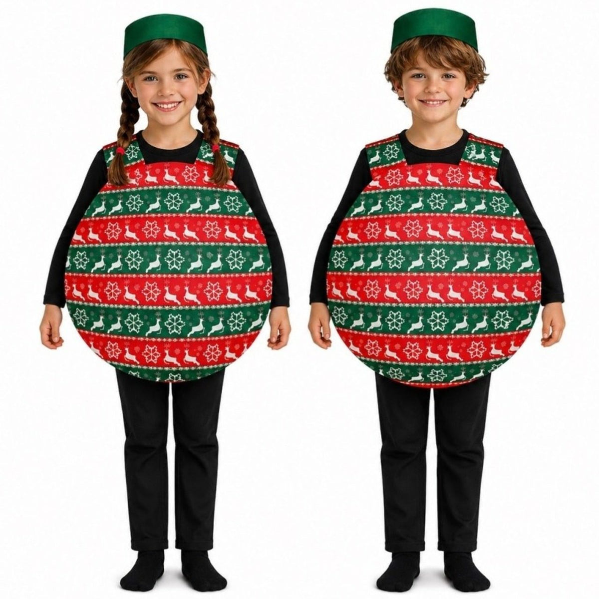 Rentier-Weihnachtskugel-Kostüm für Kinder