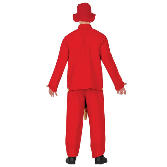 Lustiges Feuerwehrmann-Kostüm mit Schlauch für Erwachsene