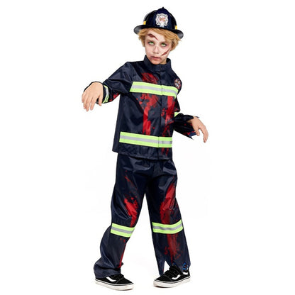 Zombie-Feuerwehrmann-Kostüm für Kinder