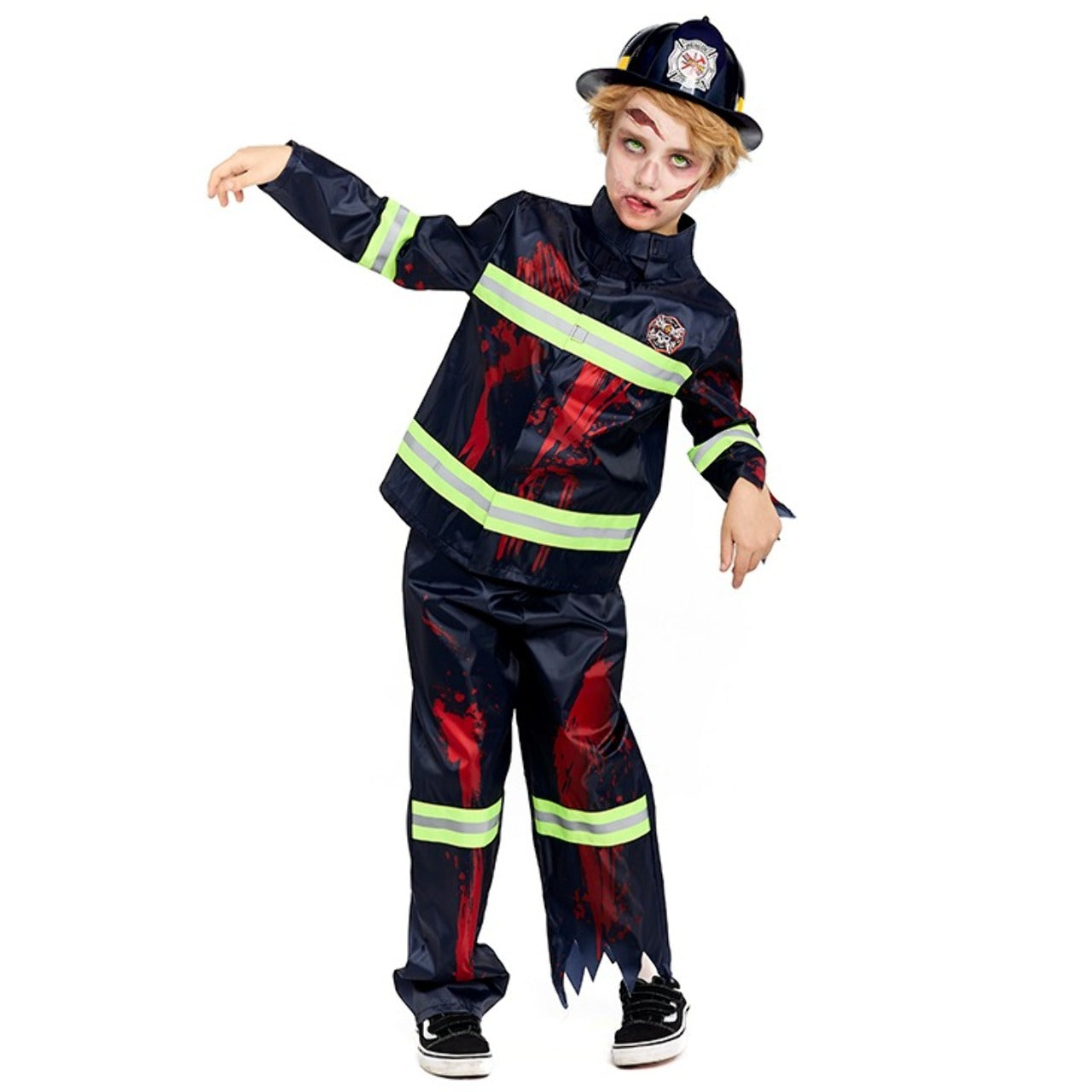 Zombie-Feuerwehrmann-Kostüm für Kinder