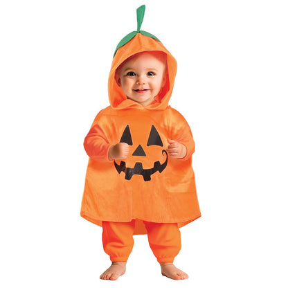 Kürbis-Poncho Kostüm für Baby