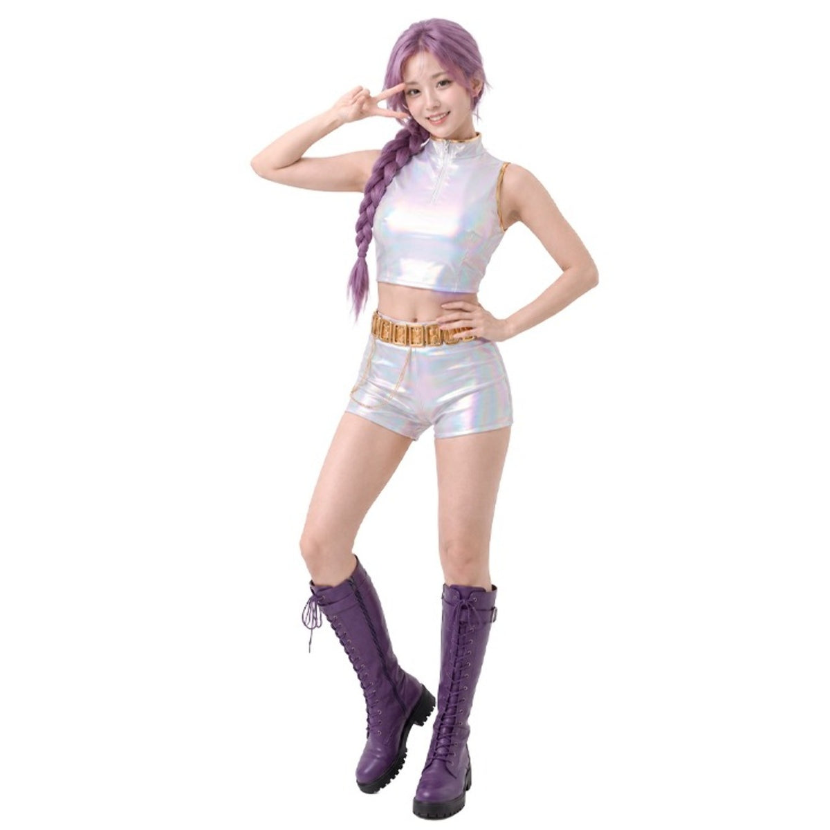 K-Pop-Sängerin Basic-Kostüm in Weiß für Damen