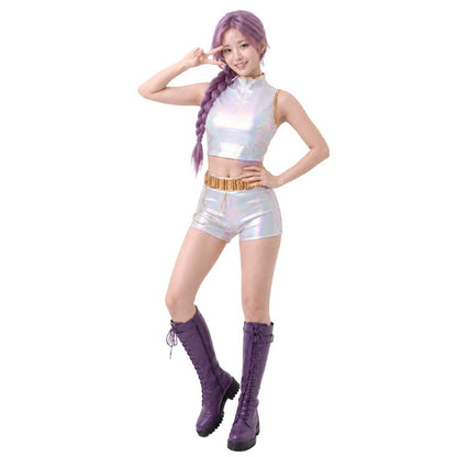 K-Pop-Sängerin Basic-Kostüm in Weiß für Damen