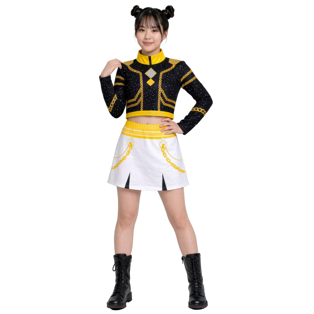 K-Pop-Sängerin-Weiß-Eco-Kostüm für Teenager