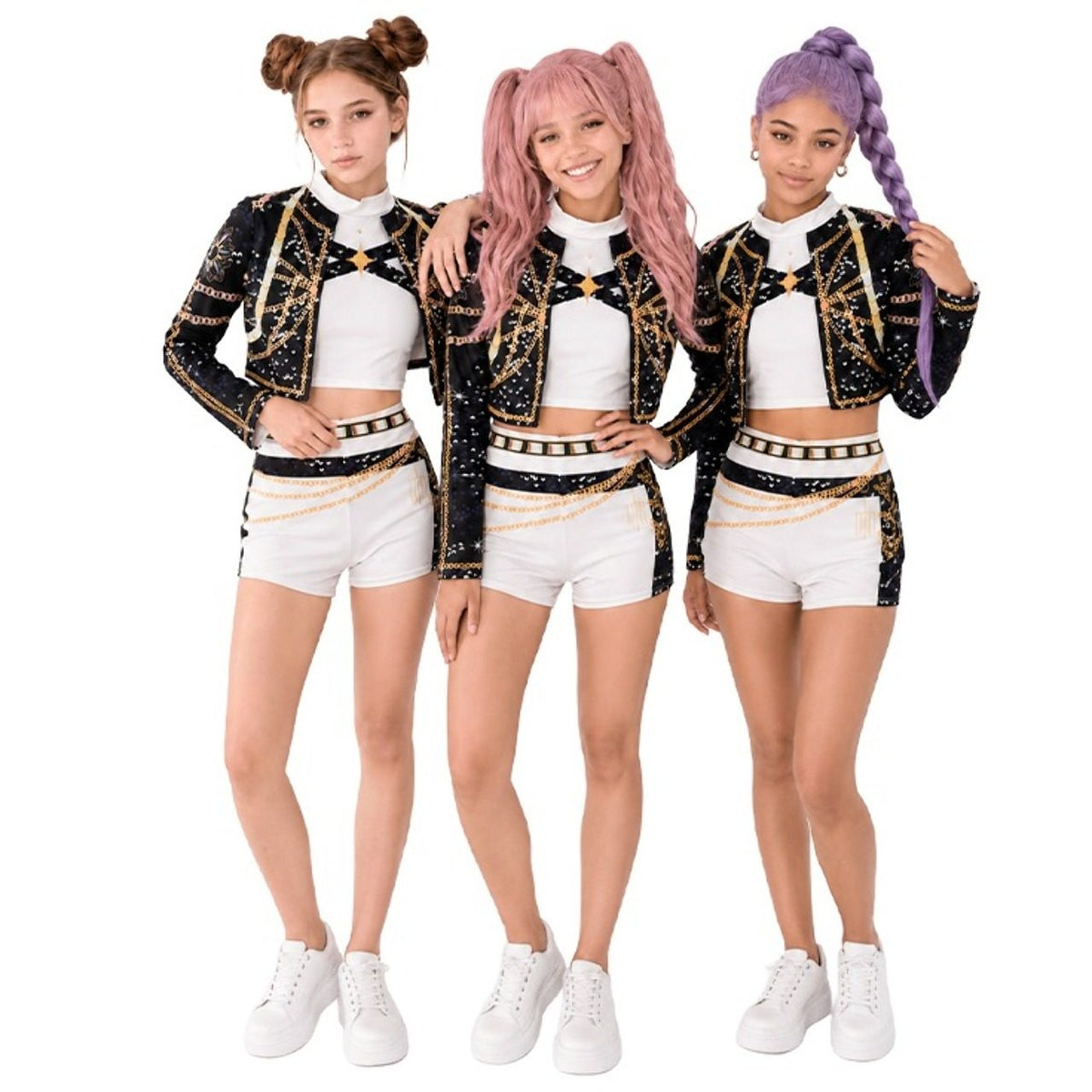 K-Pop-Sängerin Luxury Kostüm in Weiß für Damen