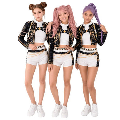 K-Pop-Sängerin Luxury Kostüm in Weiß für Damen
