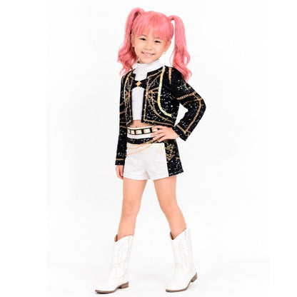Weißes K-Pop-Sängerin-Luxus-Kostüm für Mädchen