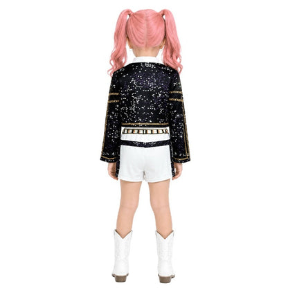 Weißes K-Pop-Sängerin-Luxus-Kostüm für Mädchen