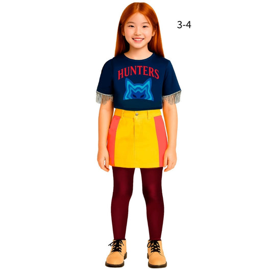 Fuchsiafarbenes K-Pop-Sängerin-Kostüm für Mädchen