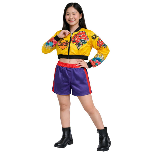 Lila K-Pop-Sängerin-Kostüm Eco für Mädchen