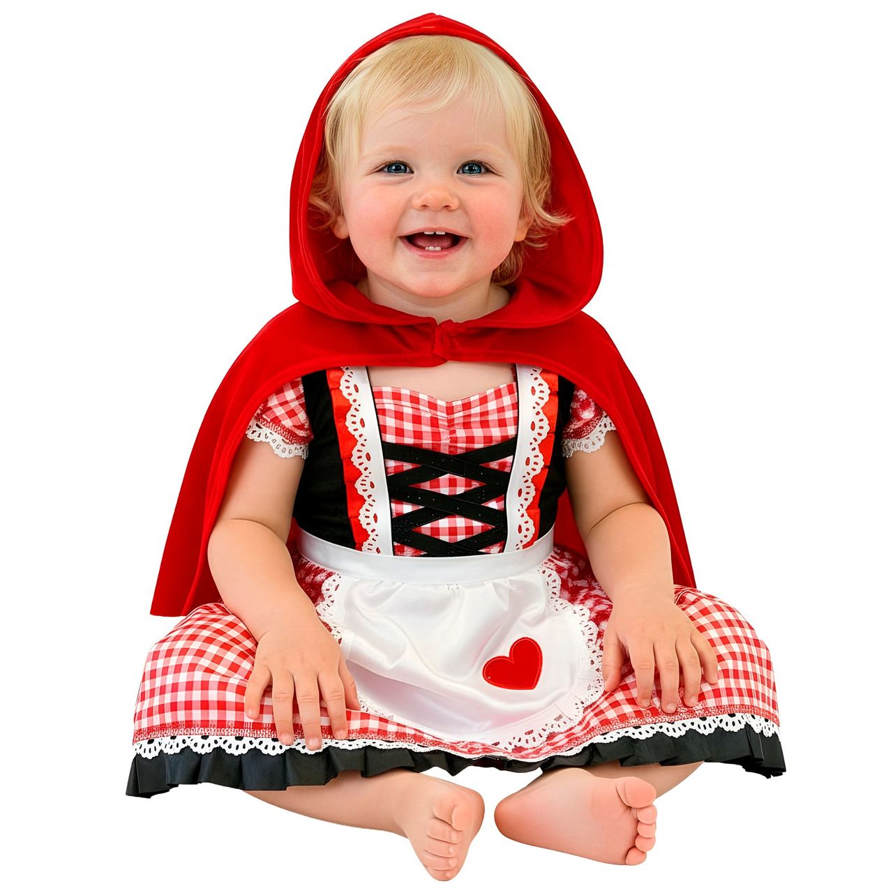 Caperucita-Corazón-Kostüm für Babys