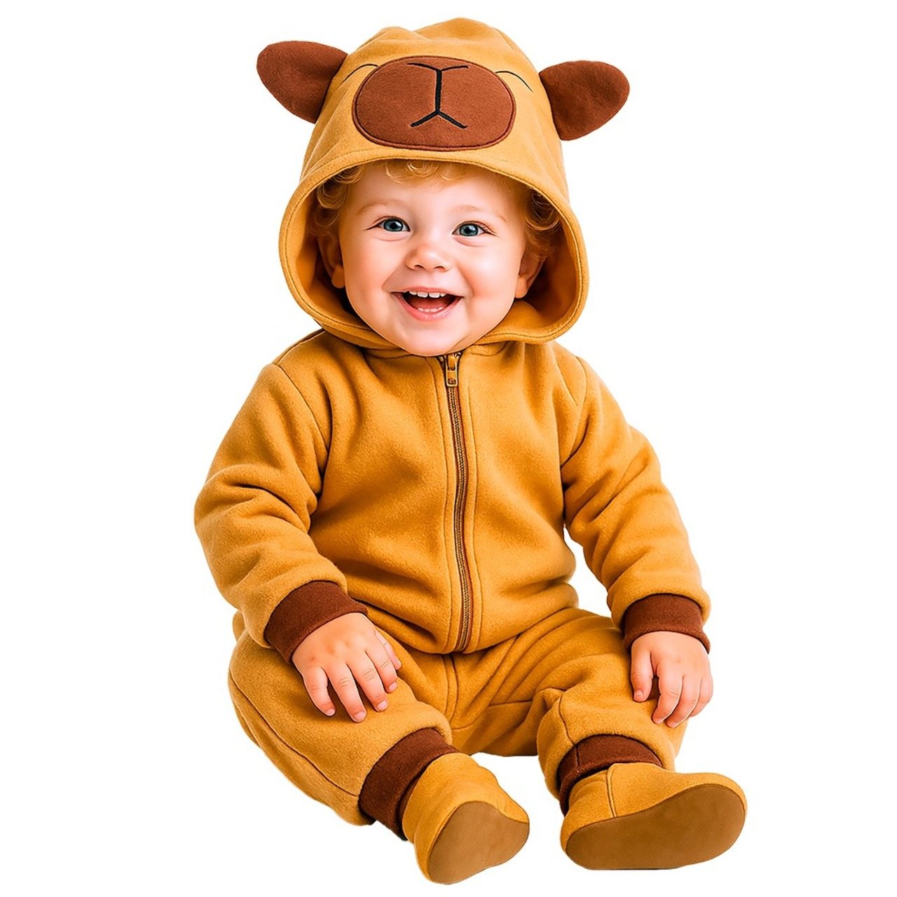 Braunes Capybara-Kostüm für Babys