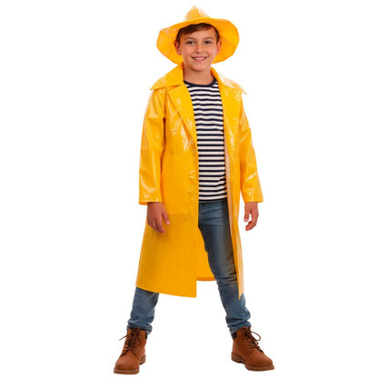 Gelbes Kapitän-Fischer-Kostüm für Kinder