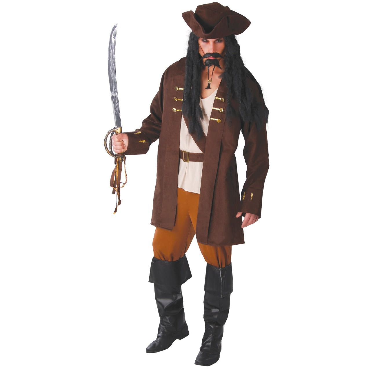 Piratenkapitän-Kostüm aus der Karibik für Herren