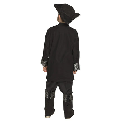 Schwarzes Piratenkapitän Kostüm für Jungen