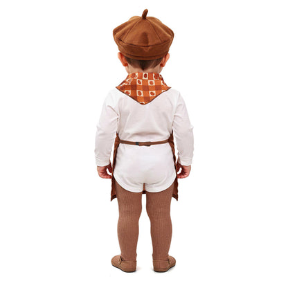 Braunes Kastanienverkäufer-Kostüm für Baby