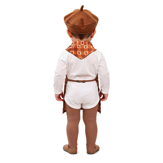 Braunes Kastanienverkäufer-Kostüm für Baby