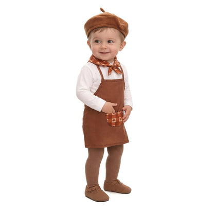 Braunes Kastanienverkäufer-Kostüm für Baby