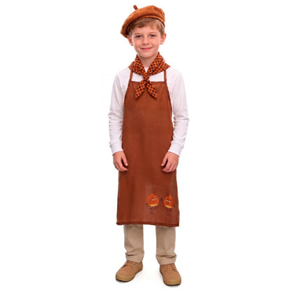 Braunes Kastanienverkäufer-Kostüm für Kinder